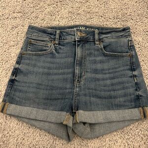 American eagle high waisted jean shorts